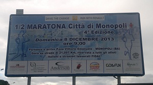IV^ Mezza Maratona Citta' di Monopoli - 8 Dicembre 2013