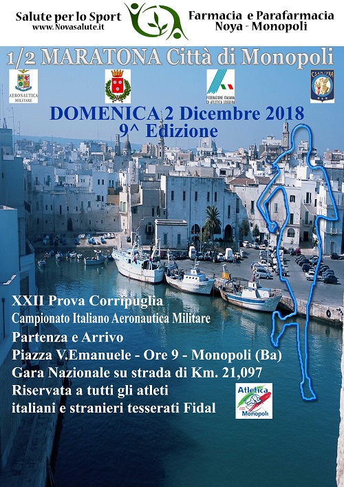 9^ Mezza Maratona Citta' di Monopoli - 2 Dicembre 2018